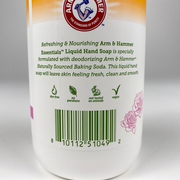 Arm & Hammer Essentials Hand Soap Gentle Rose Water 12 fl oz 355ml Clean Vegan - Picture 4 of 4